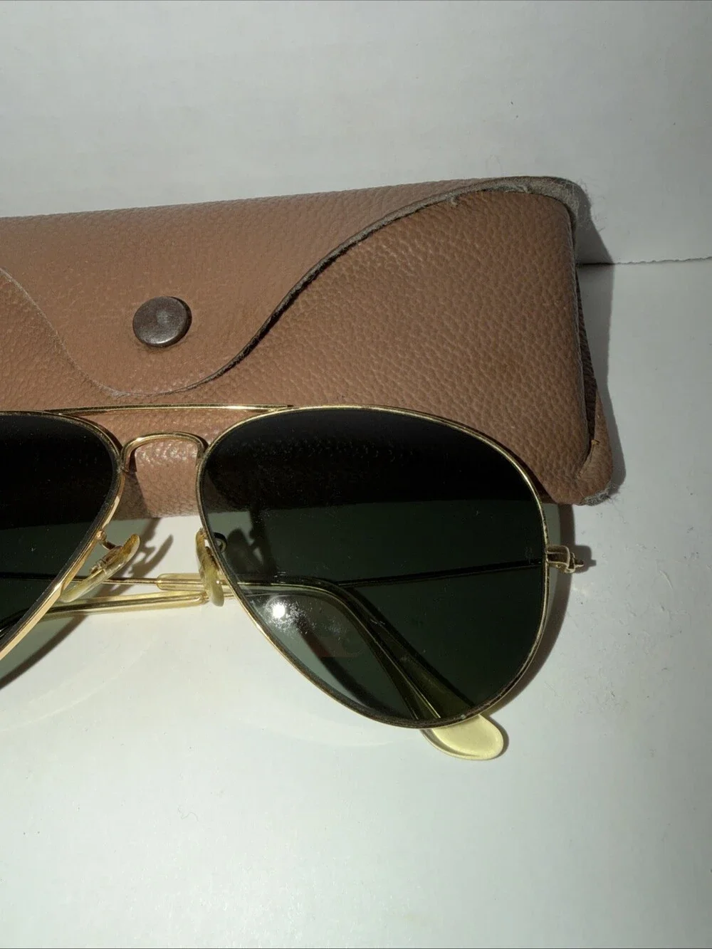 Authentic RAY BAN RB3025 Aviator Sunglasses 58[]14 Golden Frame & Green Lenses